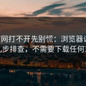 17c官网打不开先别慌：浏览器设置按这几步排查，不需要下载任何东西