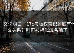 一文说明白：17c与版权常识到底有什么关系？别再被相似域名骗了