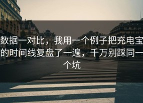 数据一对比，我用一个例子把充电宝的时间线复盘了一遍，千万别踩同一个坑