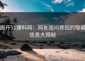 揭开51爆料网：网友追问背后的隐藏信息大揭秘