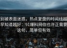 别被表面迷惑，热点复盘的时间线越早知道越好：91爆料网你也许正需要这句，简单但有效